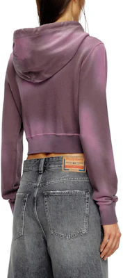 (W) DIESEL FW24 修身做旧连帽衫 深紫色 A141840IPAP-377A Shop (W) DIESEL FW24 修身做旧连帽衫 深紫色 A141840IPAP-377A