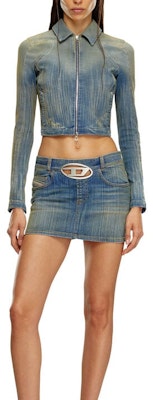 (W) 디젤 FW24 오벌-D 로우웨이스트 멀티포켓 청치마 여성 블루. A114550CBCX-01 Purchase (W) 디젤 FW24 오벌-D 로우웨이스트 멀티포켓 청치마 여성 블루. A114550CBCX-01