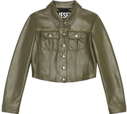 (W) Diesel 綠色寬鬆版型單排扣短外套 A087940PDAF937 Buy (W) Diesel 綠色寬鬆版型單排扣短外套 A087940PDAF937