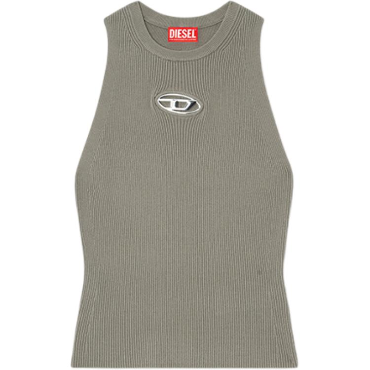 (Women) Diesel Green Sleeveless Tank Top with Logo. A174500DLAX-5DR