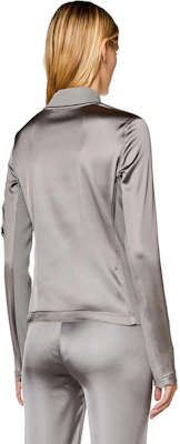 (Women) Diesel Light Grey Logo Print Zip Baseball Collar Jacket A105710BHAV-9BX Shop (Women) Diesel Light Grey Logo Print Zip Baseball Collar Jacket A105710BHAV-9BX