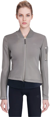 (Women) Diesel Light Grey Logo Print Zip Baseball Collar Jacket A105710BHAV-9BX Sizing (Women) Diesel Light Grey Logo Print Zip Baseball Collar Jacket A105710BHAV-9BX