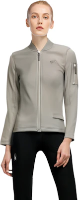 (Women) Diesel Light Grey Logo Print Zip Baseball Collar Jacket A105710BHAV-9BX 1