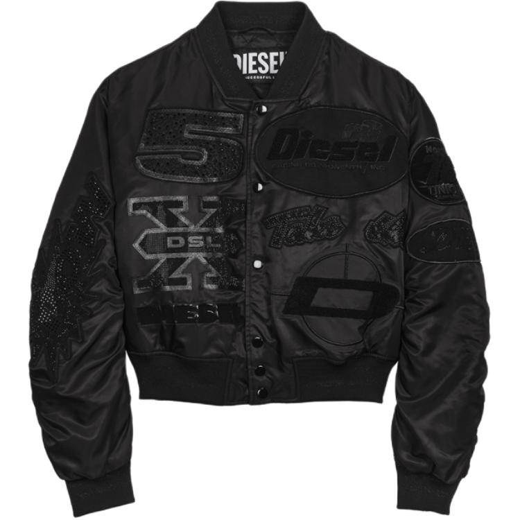 (Women) Diesel Logo Pattern Single-Breasted Long-Sleeve Baseball Jacket A19906-RGIAK-9XX