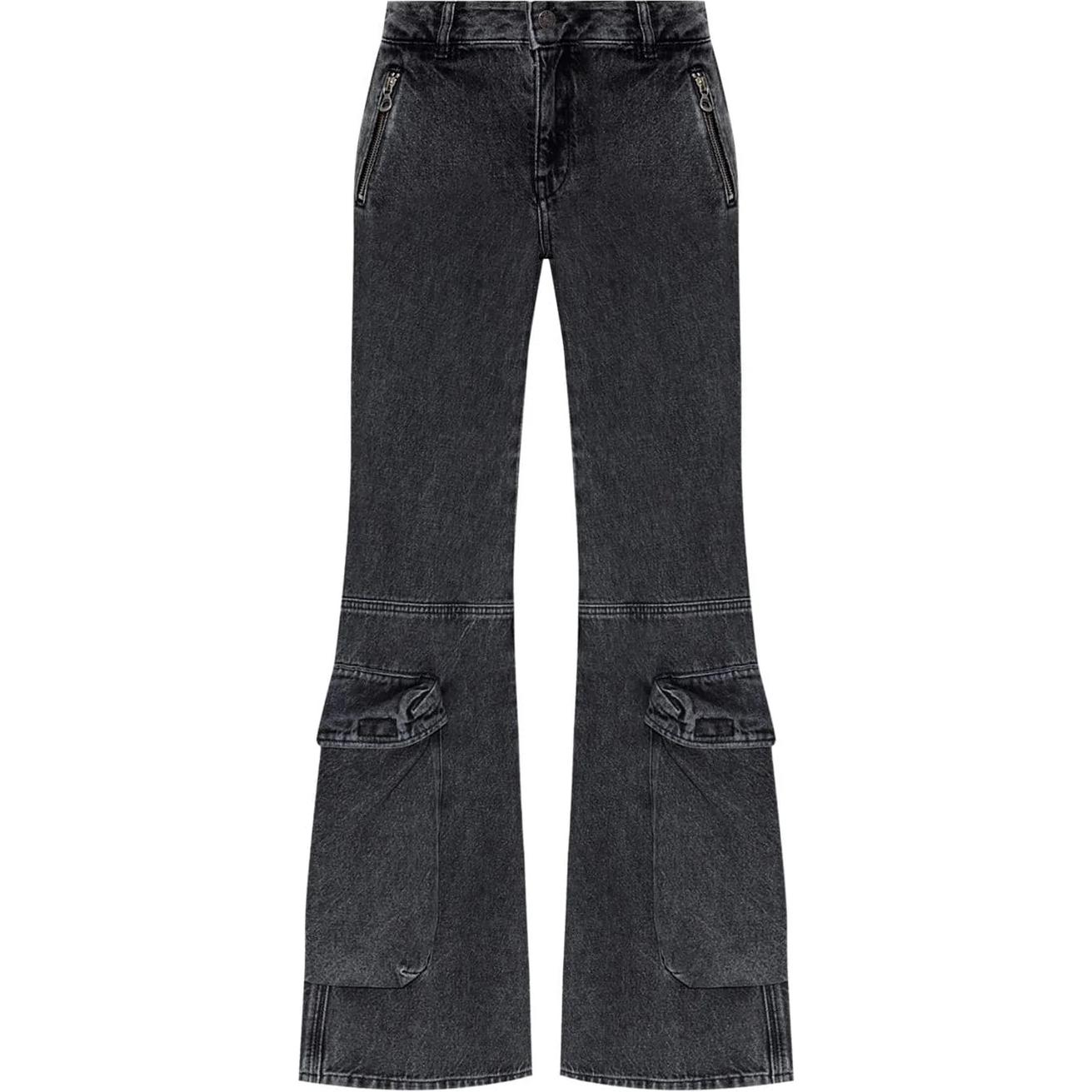 (Women) DIESEL Low-Rise Flare Jeans with Zip Fly - Gray A147390CBD-H02