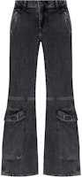 (Women) DIESEL Low-Rise Flare Jeans with Zip Fly - Gray A147390CBD-H02 (Women) DIESEL Low-Rise Flare Jeans with Zip Fly - Gray A147390CBD-H02