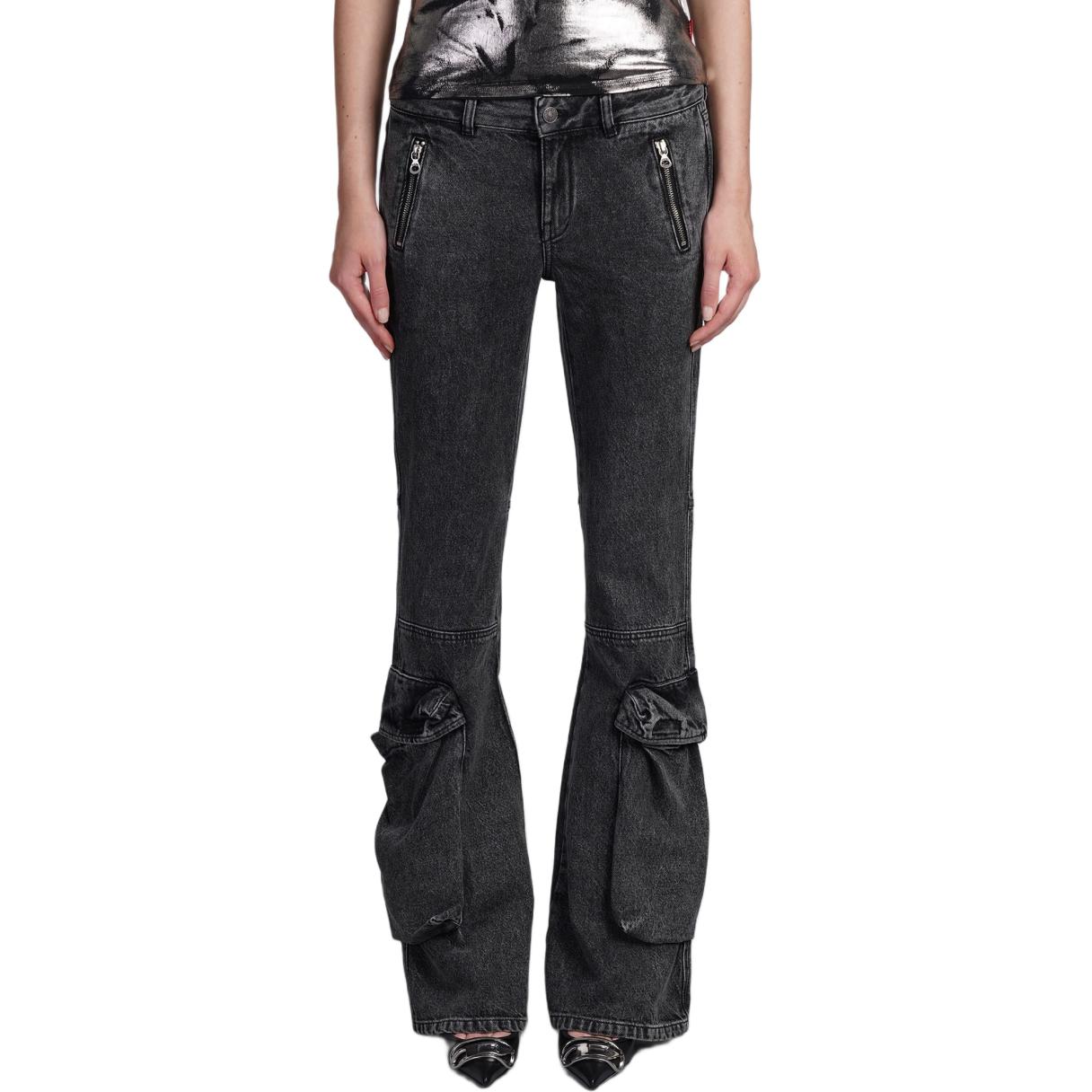 Lookbook (W) DIESEL 灰色低腰喇叭牛仔裤拉链款 A147390CBD-H02