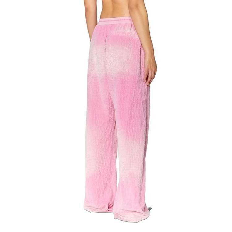 Shop (Women) DIESEL Monogram FW23 Pink Tie-Dye Wide-Leg Casual Pants Women A104160NIAA-3CY