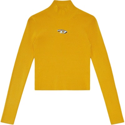 (Women) DIESEL OVAL-D High-Neck Knit Sweater with Metal Logo in Light Brown. A141870DLAX-7ER Buy (Women) DIESEL OVAL-D High-Neck Knit Sweater with Metal Logo in Light Brown. A141870DLAX-7ER