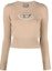 Buy (Women) DIESEL OVAL-D FW22 Khaki Logo Embroidered Crewneck Cashmere Sweater. A067120KCAE79G