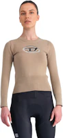 Sizing (Women) DIESEL OVAL-D FW22 Khaki Logo Embroidered Crewneck Cashmere Sweater. A067120KCAE79G