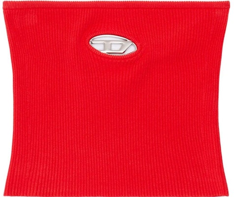 (W) 디젤 오벌-D FW23 레드 립 여성용 편안한 반다우 탑. A130190DLAX-RED Order (W) 디젤 오벌-D FW23 레드 립 여성용 편안한 반다우 탑. A130190DLAX-RED