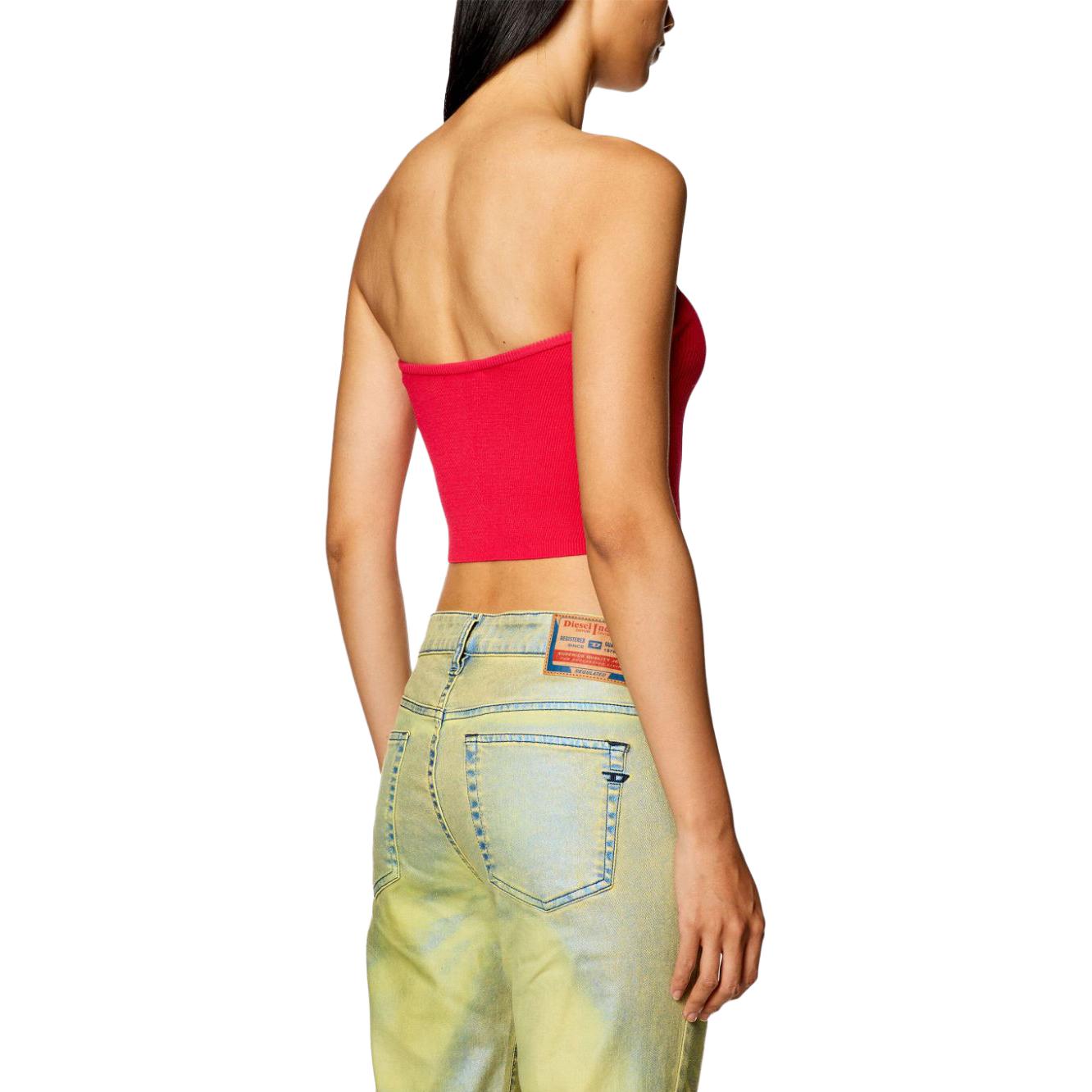 Purchase (W) 디젤 오벌-D FW23 레드 립 여성용 편안한 반다우 탑. A130190DLAX-RED