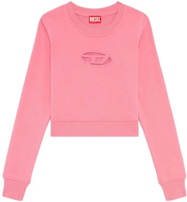 (W) DIESEL OVAL-D FW23 Wanita Pink Logo Crewneck Pullover Crop Sweatshirt. A099310GRAC-PINK Buy (W) DIESEL OVAL-D FW23 Wanita Pink Logo Crewneck Pullover Crop Sweatshirt. A099310GRAC-PINK