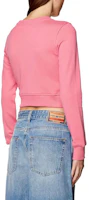 Purchase (W) DIESEL OVAL-D FW23 女款粉紅標誌短版圓領長袖上衣。 A099310GRAC-PINK