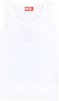(Women) Diesel OVAL-D Logo Slim Fit Casual Tank Top - White A157030AFAA-100 (Women) Diesel OVAL-D Logo Slim Fit Casual Tank Top - White A157030AFAA-100