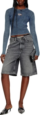 (Women) DIESEL OVAL-D Metallic Logo Crewneck Knit Sweater Blue A148100ANAH-8AT Lookbook (Women) DIESEL OVAL-D Metallic Logo Crewneck Knit Sweater Blue A148100ANAH-8AT