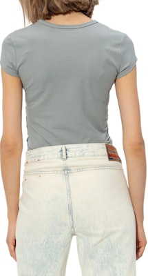 (Women) DIESEL OVAL-D Series FW24 Grey Logo Cutout Round Neck T-Shirt A062680AFAA-GREY Purchase (Women) DIESEL OVAL-D Series FW24 Grey Logo Cutout Round Neck T-Shirt A062680AFAA-GREY
