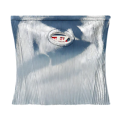 (Women) DIESEL OVAL-D Series Metallic Sheen Knit Slim Fit Bandeau Women Blue A138710BNAE-8NC