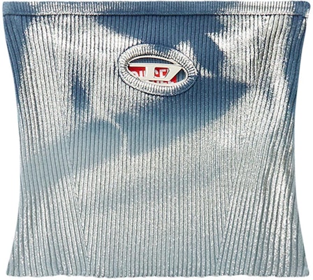 (W) 디젤 오벌-D 시리즈 메탈릭 쉬인 니트 슬림핏 밴도 여성 블루 A138710BNAE-8NC Order (W) 디젤 오벌-D 시리즈 메탈릭 쉬인 니트 슬림핏 밴도 여성 블루 A138710BNAE-8NC