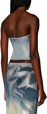 (W) 디젤 오벌-D 시리즈 메탈릭 쉬인 니트 슬림핏 밴도 여성 블루 A138710BNAE-8NC Shop (W) 디젤 오벌-D 시리즈 메탈릭 쉬인 니트 슬림핏 밴도 여성 블루 A138710BNAE-8NC