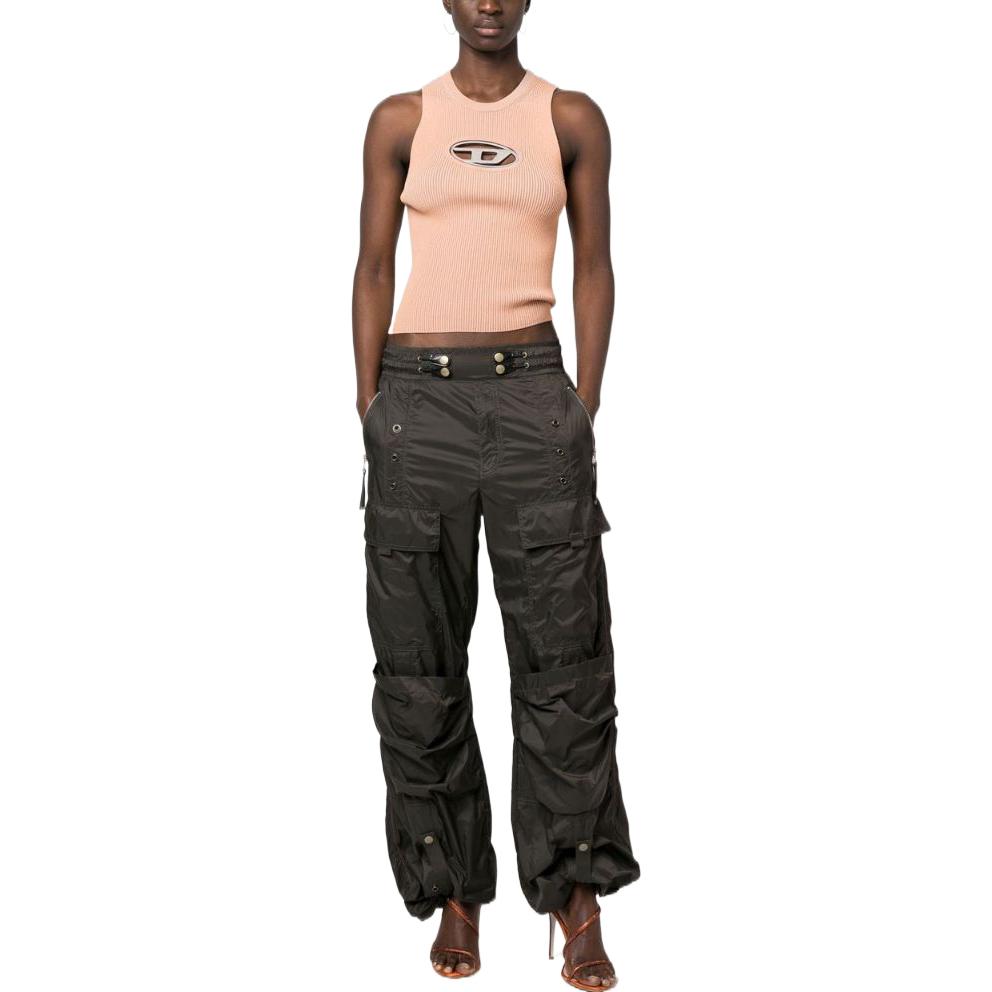 Lookbook (W) DIESEL 椭圆D SS23 珊瑚粉修身无袖挂脖背心 女款 A096210DLAX-3CM