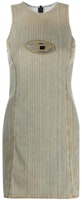 (Women) DIESEL Solid Green Sleeveless Mini Dress Women A120710NLAU01 (Women) DIESEL Solid Green Sleeveless Mini Dress Women A120710NLAU01