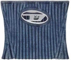 (Women) DIESEL SS23 Blue Metal Cutout Logo Slim Fit Strapless Top. A057700HEAS (Women) DIESEL SS23 Blue Metal Cutout Logo Slim Fit Strapless Top. A057700HEAS