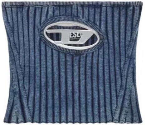 (W) DIESEL SS23 蓝色金属镂空标志修身无肩带上衣. A057700HEAS Order (W) DIESEL SS23 蓝色金属镂空标志修身无肩带上衣. A057700HEAS