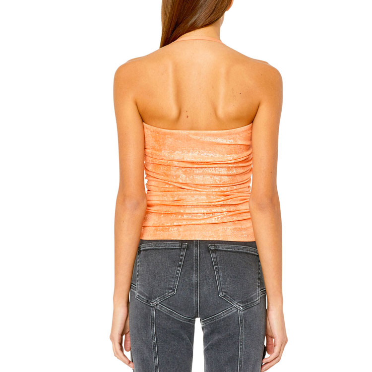 Shop (W) DIESEL SS23 橙色修身抽绳露背吊带上衣 A084680AIJI-3CM