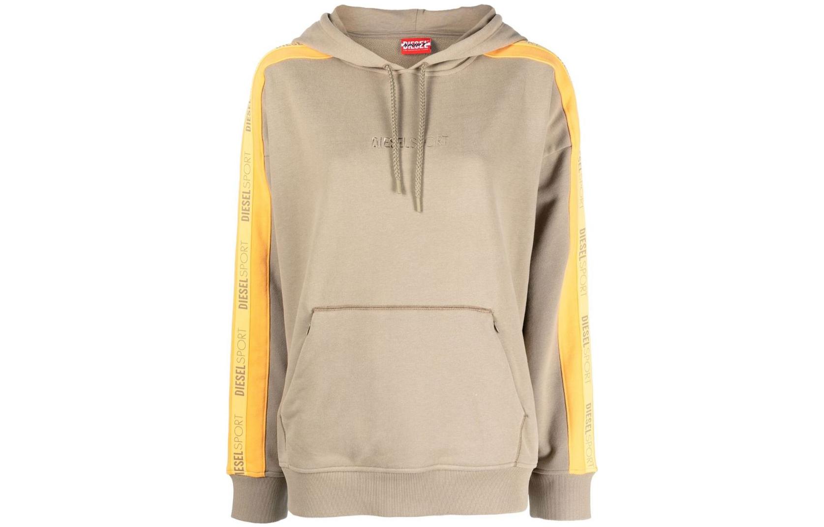 (Women) Diesel SS23 Beige Colorblock Logo Print Long Sleeve Sweatshirt A094770NEAH-7EE