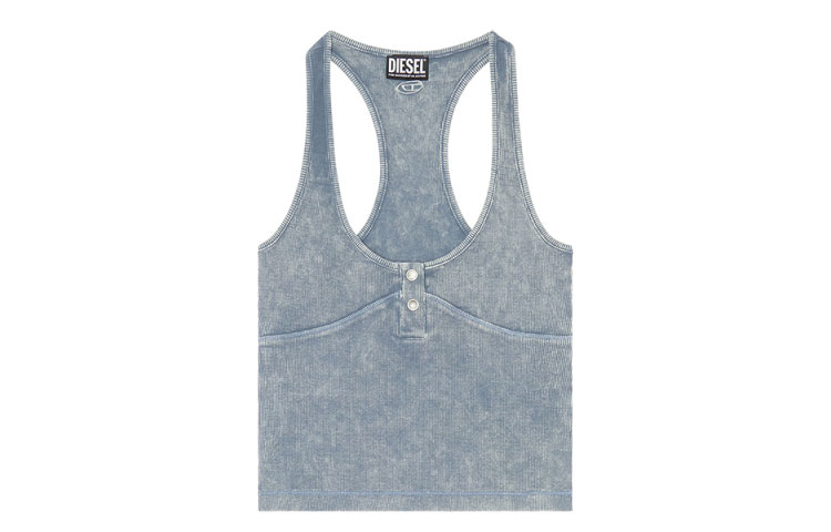 (Women) Diesel SS23 Blue Denim Sleeveless Tank Top A096130CJAB-87P