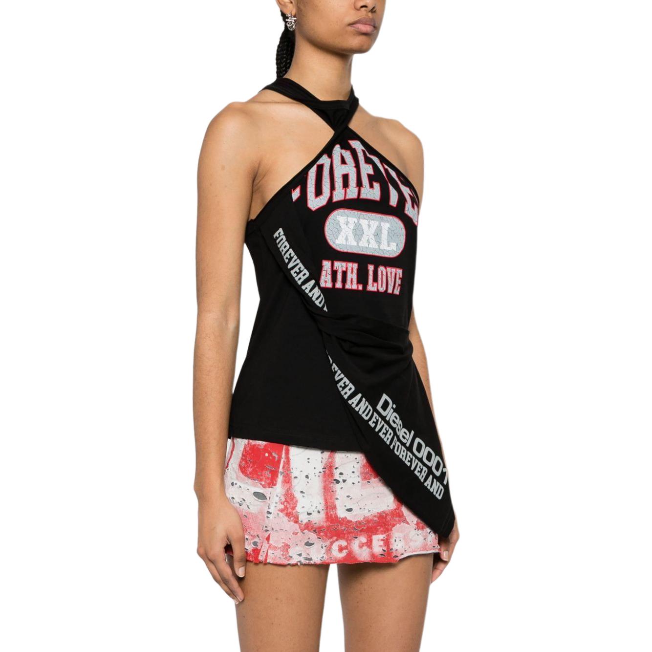 Purchase (W) DIESEL SS24 黑色字母印花休闲背心. A129540WHAF-9XX