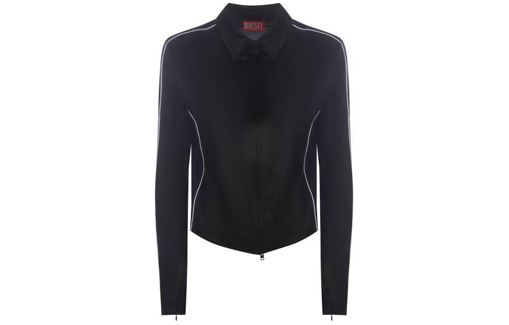 Order (W) 디젤 SS24 블랙 롱슬리브 컬러블록 지퍼 자켓 A121860CLAK9XXA