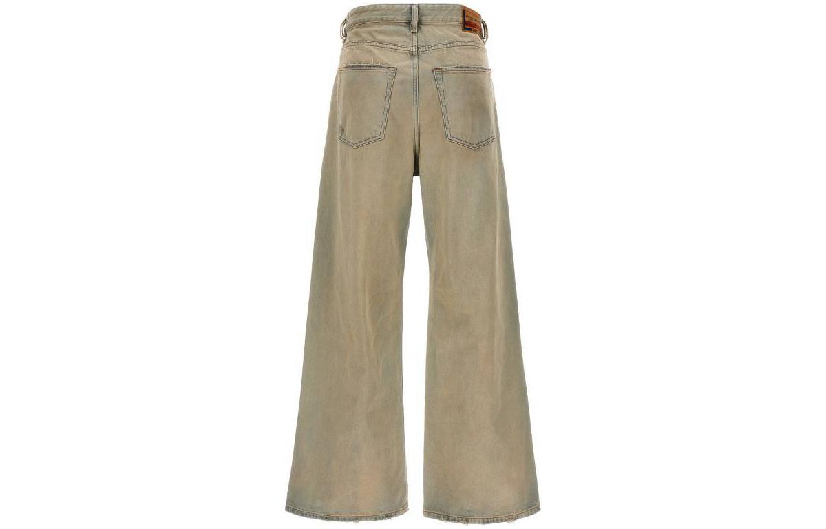 Lookbook (W) ディーゼル SS24 ルーズフィット ダーティヴィンテージ ローウエスト ベージュデニムジーンズ A0692609H6-001