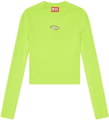 (W) DIESEL SS24 修身針織上衣 霓虹綠 金屬標誌鏤空設計 A123970DLAX-5KB Buy (W) DIESEL SS24 修身針織上衣 霓虹綠 金屬標誌鏤空設計 A123970DLAX-5KB