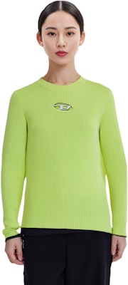 (W) DIESEL SS24 修身針織上衣 霓虹綠 金屬標誌鏤空設計 A123970DLAX-5KB Details for (W) DIESEL SS24 修身針織上衣 霓虹綠 金屬標誌鏤空設計 A123970DLAX-5KB