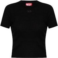 (Women) DIESEL SS24 OVAL-D Black Round-Neck Pullover Knit T-Shirt A130140GEAY-9XX (Women) DIESEL SS24 OVAL-D Black Round-Neck Pullover Knit T-Shirt A130140GEAY-9XX
