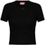Order (Women) DIESEL SS24 OVAL-D Black Round-Neck Pullover Knit T-Shirt A130140GEAY-9XX
