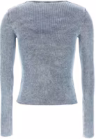 Lookbook (Women) DIESEL SS24 OVAL-D V-Neck Oversized Sweater Light Blue. A124250CHAQ-8NC