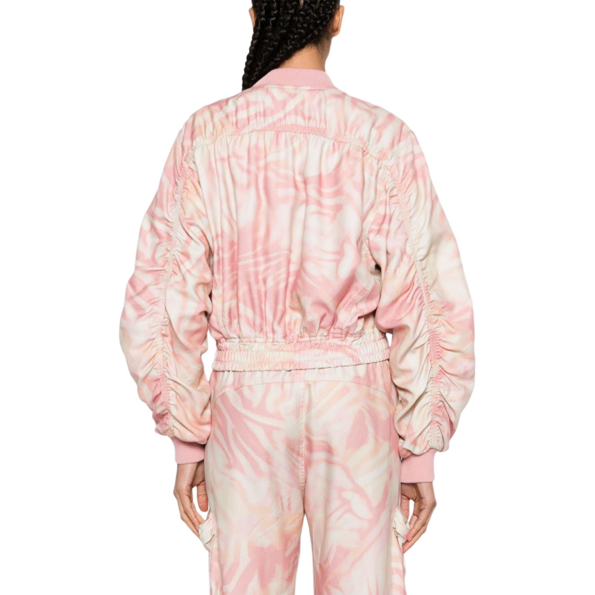 Shop (W) DIESEL SS24 女士粉色抽象印花刺绣长袖外套 A122140WGAL3CIA