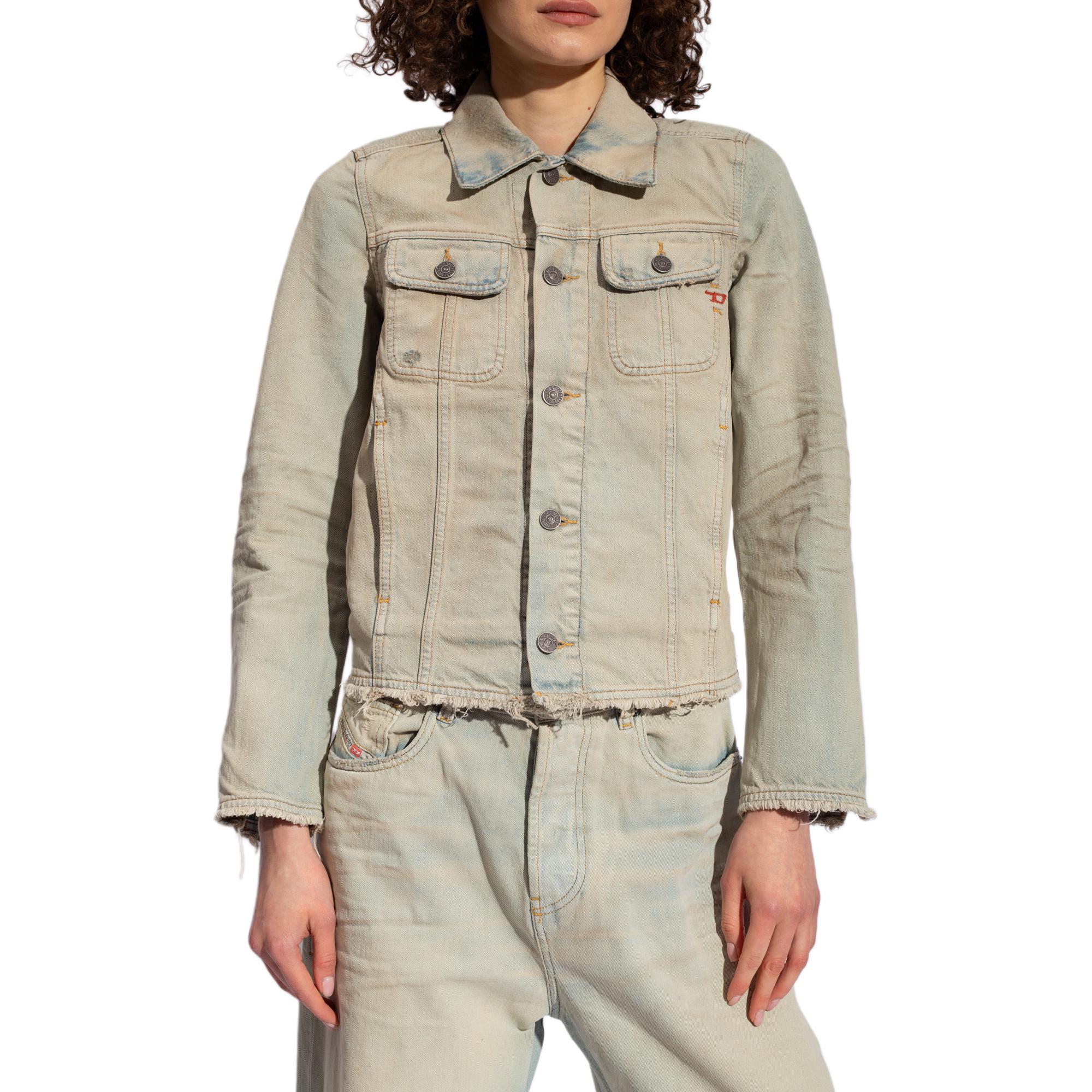 Shop (W) DIESEL SS24 女款橢圓D米色長袖扣式外套 A1144809H6001