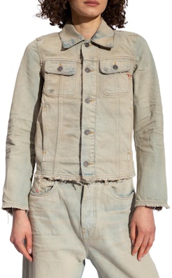 (W) DIESEL SS24 Oval-D Beige Jaket Lengan Panjang Kancing Wanita. A1144809H6001 Shop (W) DIESEL SS24 Oval-D Beige Jaket Lengan Panjang Kancing Wanita. A1144809H6001