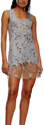 (W) DIESEL SS24 OVAL-D 做舊U型領短版背心連衣裙 女 灰色 A136850ANAW-9CB Lookbook (W) DIESEL SS24 OVAL-D 做舊U型領短版背心連衣裙 女 灰色 A136850ANAW-9CB