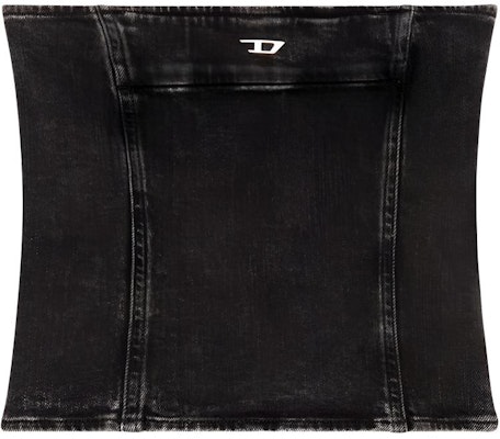 (W) 디젤 SS24 오벌-D 메탈 로고 스트레치 워시드 집업 밴드우 블랙 여성복. A1369209I94-02 Buy (W) 디젤 SS24 오벌-D 메탈 로고 스트레치 워시드 집업 밴드우 블랙 여성복. A1369209I94-02