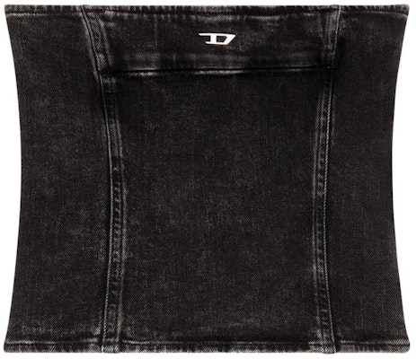 (W) 디젤 SS24 오벌-D 메탈 로고 스트레치 워시드 집업 밴드우 블랙 여성복. A1369209I94-02 Order (W) 디젤 SS24 오벌-D 메탈 로고 스트레치 워시드 집업 밴드우 블랙 여성복. A1369209I94-02