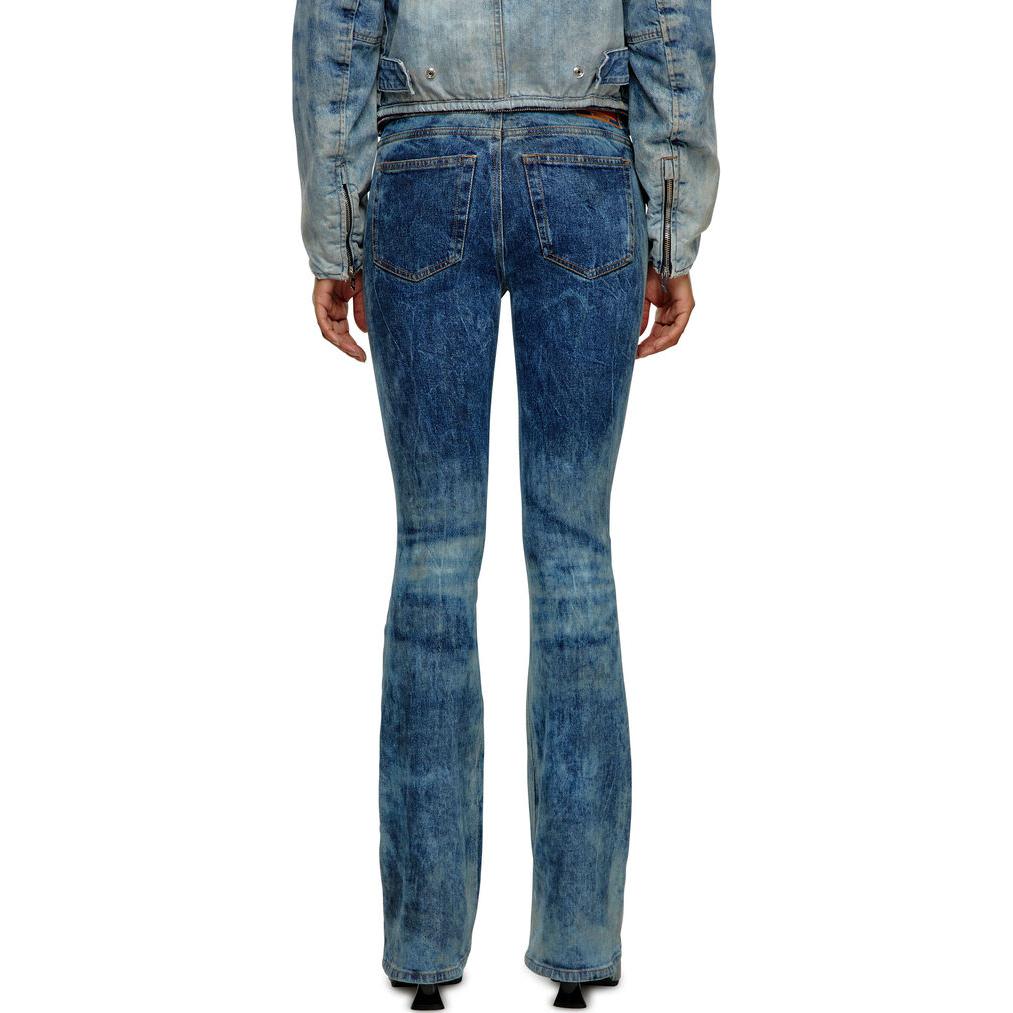 (Women) DIESEL SS24 OVAL-D Slim Fit Flared Distressed Washed Jeans Women Deep Blue A145550PGAL-01 圖 5