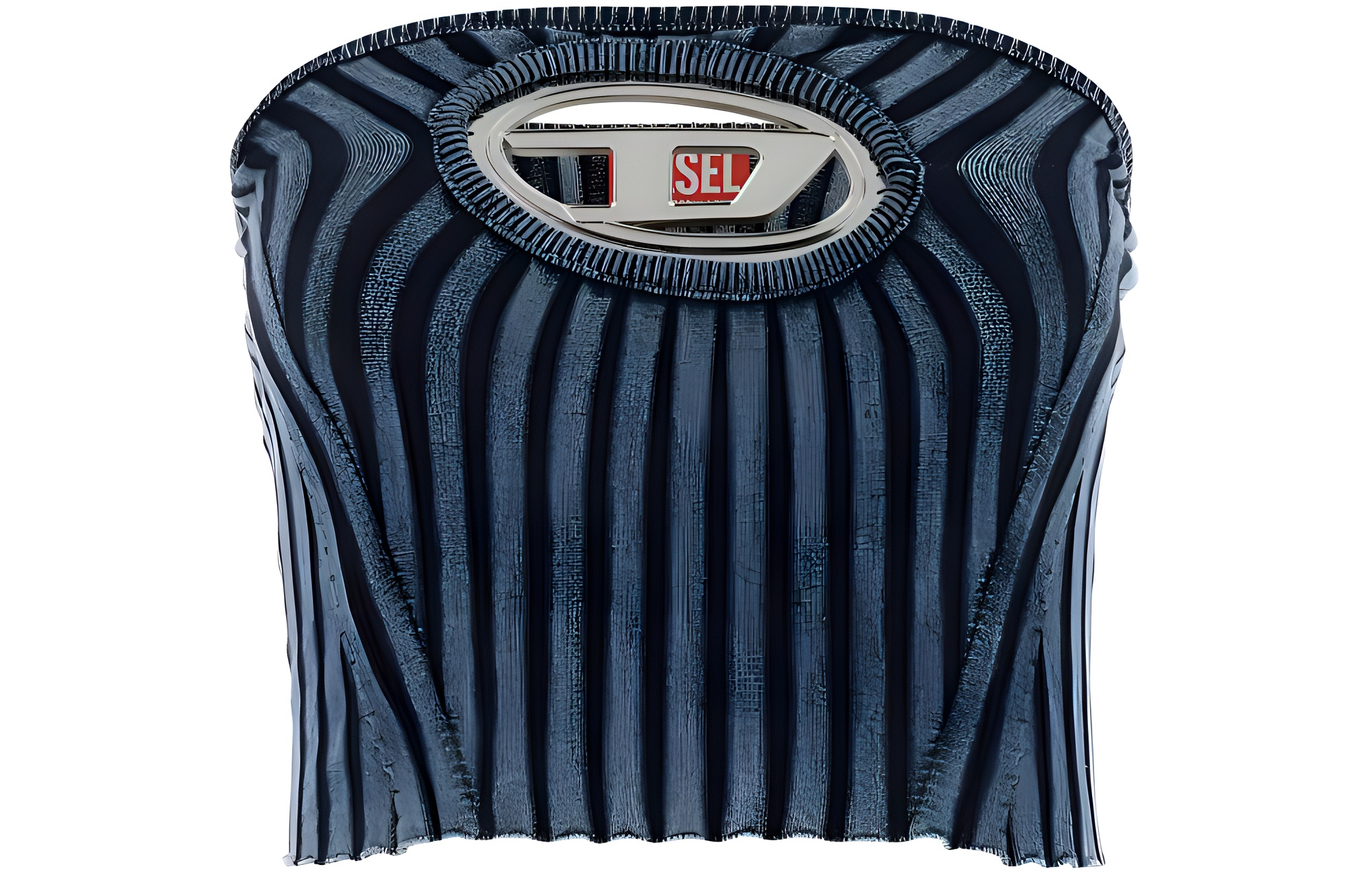 (Women) DIESEL SS24 OVAL-D Striped Sleeveless Printed Tube Top Women’s Blue A057700HEAS81E
