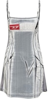 (Women) DIESEL SS24 Oval-D Y2K Style Silver Off-Shoulder Fitted Crop Dress for Women. A134220QHAZ100A (Women) DIESEL SS24 Oval-D Y2K Style Silver Off-Shoulder Fitted Crop Dress for Women. A134220QHAZ100A