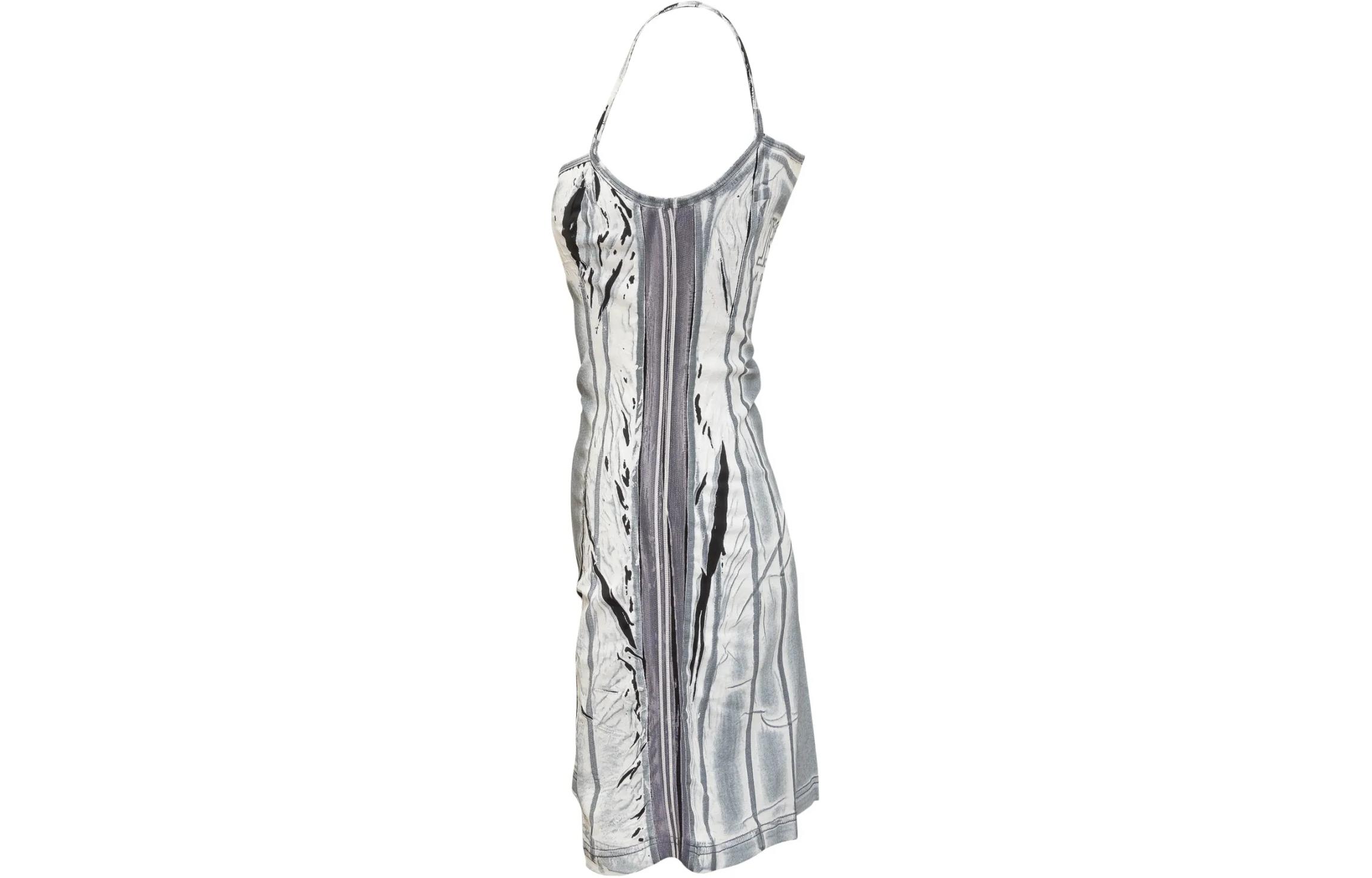 Shop (Women) DIESEL SS24 Oval-D Y2K Style Silver Off-Shoulder Fitted Crop Dress for Women. A134220QHAZ100A